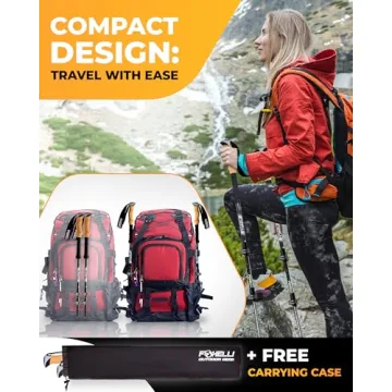 Foxelli Trekking Poles - Lightweight Hiking Support System