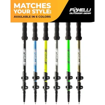 Foxelli Trekking Poles - Lightweight Hiking Support System