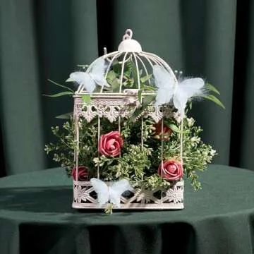 12 PCS White Feather 3D Butterfly Wall Stickers, Glitter Butterflies Decor for Flower Bouquet Nursery Wedding Cake Baby Shower Birtyday Party Decorations DIY Crafts, Butterfly Hair Clips