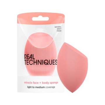 Real Techniques Miracle Face + Body Sponge: Ultimate Blending Tool for Flawless Makeup Application