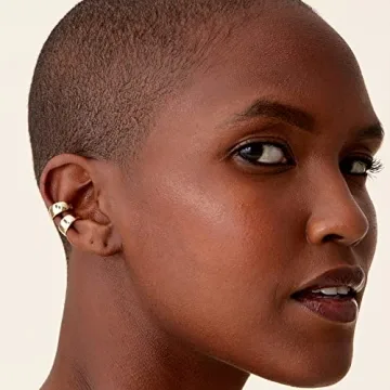 PAVOI Gold Plated Sparkling Ear Cuffs for Women