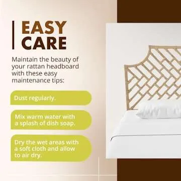 Kouboo Rattan Chippendal Headboard - Eco-friendly Elegance for Your Bedroom