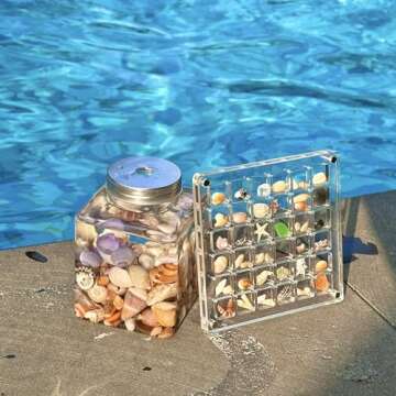 Stylish Eicxjui Acrylic Magnetic Seashell Display Box