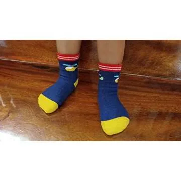 RATIVE Anti-Slip Cotton Socks for Toddlers - 6-Pairs