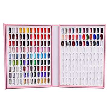 Noverlife 216 Nail Colors Chart Display, Nail Gel Polish Display Book with 216 False Nail Tips, Prof...