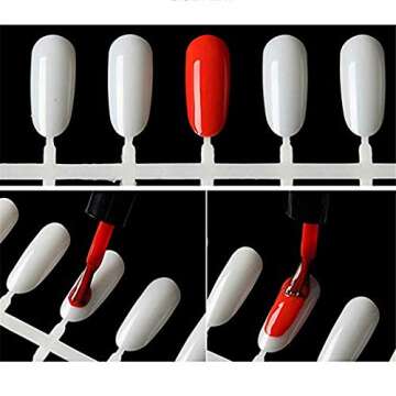 Noverlife 216 Nail Colors Chart Display, Nail Gel Polish Display Book with 216 False Nail Tips, Professional Salon Nail Color Swatches Nail Practice Card Board