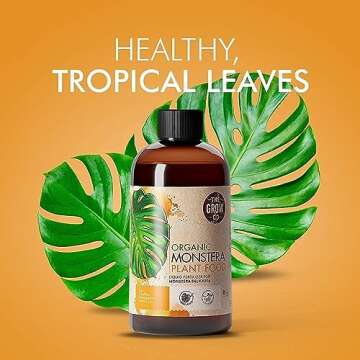 Monstera Plant Food - Organic Liquid Fertilizer for Indoor and Outdoor Monstera Plants - Nutrients for Healthy Tropical Leaves and Steady Growth (8 oz)