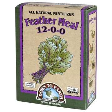 Down To Earth Organic Feather Meal Fertilizer 12-0-0 | 4 lb