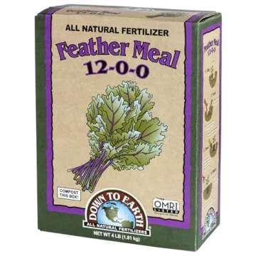 Down To Earth Organic Feather Meal Fertilizer 12-0-0 | 4 lb