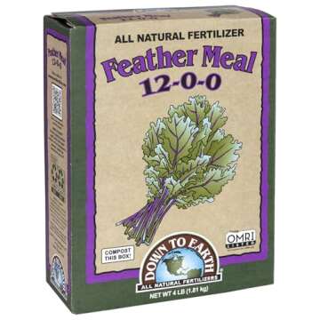 Down To Earth Organic Feather Meal Fertilizer 12-0-0 | 4 lb