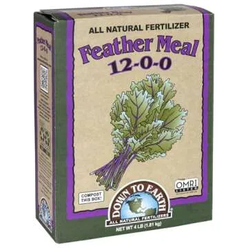 Down To Earth Organic Feather Meal Fertilizer 12-0-0 | 4 lb
