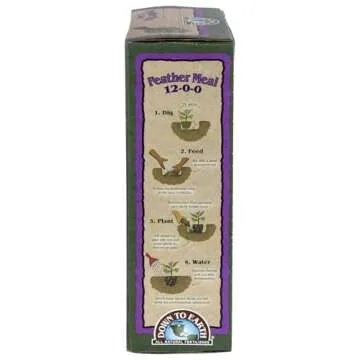 Down To Earth Organic Feather Meal Fertilizer 12-0-0 | 4 lb