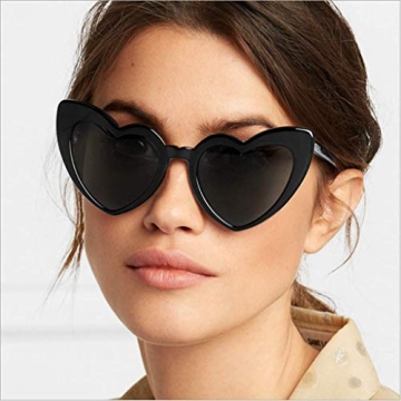 Chic Heart Sunglasses Retro Cat Eye Oversized UV400 Protection