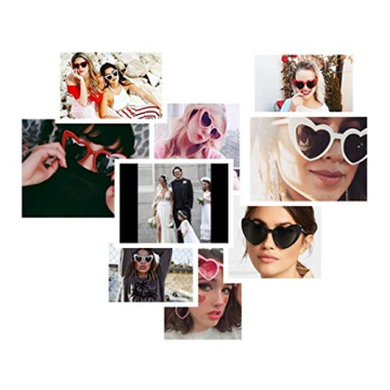 Chic Heart Sunglasses Retro Cat Eye Oversized UV400 Protection