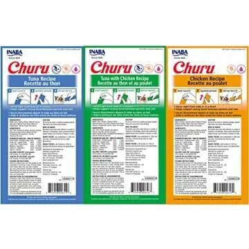 Indulge Your Cat with INABA Churu Lickable Treats — Tuna & Chicken 12 Tubes Satisfaction
