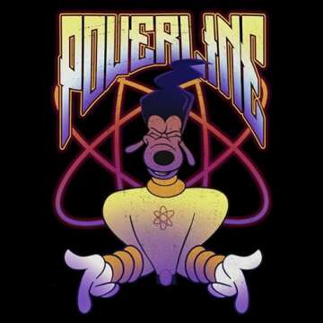 Disney Men's Goofy Movie Powerline Jam T-Shirt - Comfortable Cotton Tee