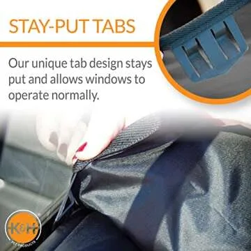 K&H Pet Products Car Door Protector for Dogs, 2 Pack Waterproof Interior Pet Car Door Protector from Dog Scratching, Stay Put Cover Design, Fits Most Vehicles, Washable - 27 x 19in Black