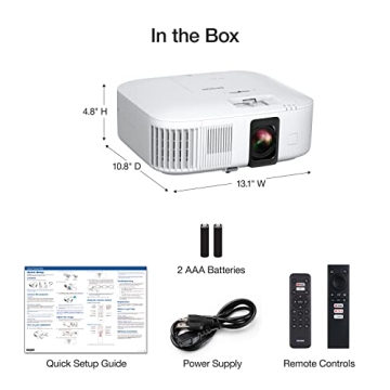 Epson Home Cinema 2350 4K Smart Projector - Stunning Quality