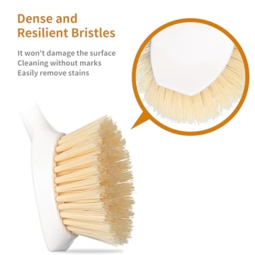 Eco-Friendly Bamboo Kitchen Scrub Brush Set - 2 Pack