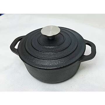 HAWOK Cast Iron Dutch Oven with Trivet Set for Entertaining