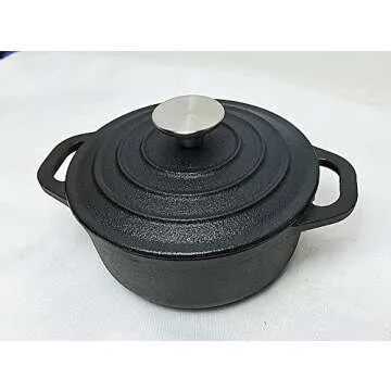 HAWOK Cast Iron Dutch Oven with Trivet Set for Entertaining