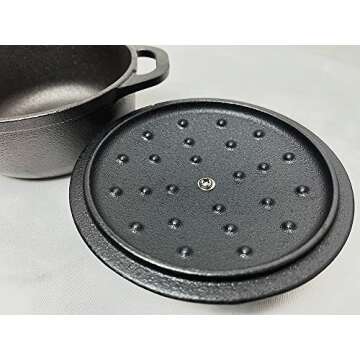 HAWOK Cast Iron Dutch Oven with Trivet Set for Entertaining