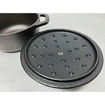 HAWOK Cast Iron Dutch Oven with Trivet Set for Entertaining