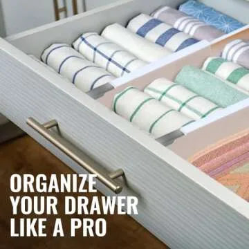 RAPTUROUS Adjustable Drawer Dividers for Efficient Organization