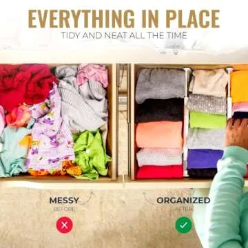 RAPTUROUS Adjustable Drawer Dividers for Efficient Organization