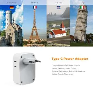 TESSAN European Travel Plug Adapter for 7 Devices