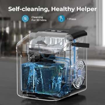 Efficient Countertop Ice Maker Machine for Home & Travel