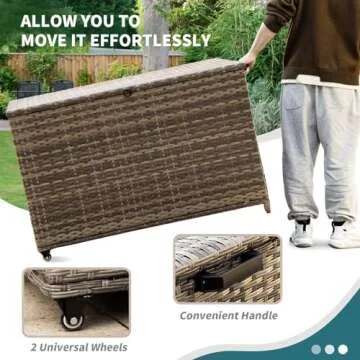 MEISSALIVVE 178 Gallon Portable Outdoor Storage Box