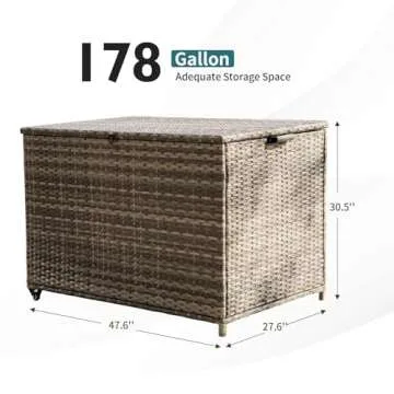 MEISSALIVVE 178 Gallon Portable Outdoor Storage Box