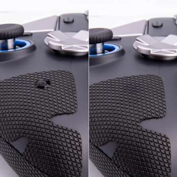 TALONGAMES Controller Grips Tape Compatible with FLYDIGI Vader 4 PRO/Vader 3 PRO/Vader 2 PRO, Anti-Slip, Sweat-Absorbent, Textured Skin kit, for Controllers Handle Grips (Lite Version - Black)