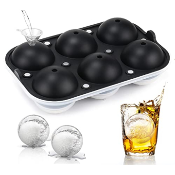 Ice Cube Tray Ice-Ball-Maker-Mold - JoyHi Whiskey Sphere Craft Ice Maker Ice Cube Balls Molds with L...