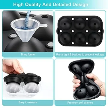 JoyHi Ice Cube Trays - Perfect Ice Sphere Maker for Cocktails