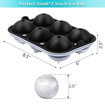 JoyHi Ice Cube Trays - Perfect Ice Sphere Maker for Cocktails