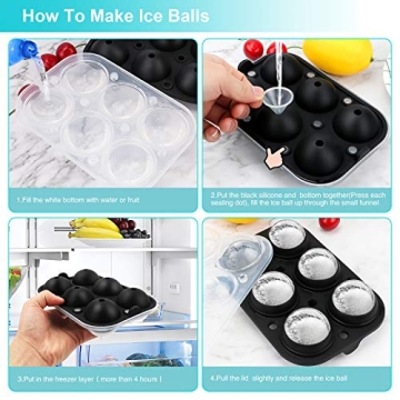JoyHi Ice Cube Trays - Perfect Ice Sphere Maker for Cocktails