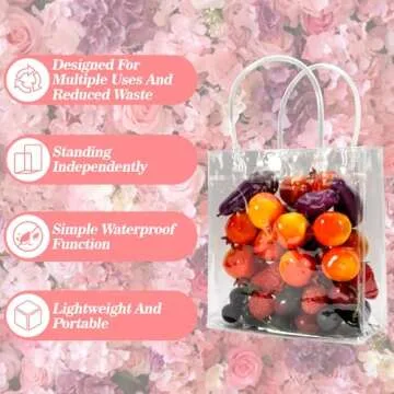 MAQIHAN 10PCS Clear PVC Gift Bags for Parties and Events