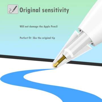 SIXFU Durable Replacement Tips for Apple Pencil - 6 PCS