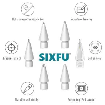 SIXFU Durable Replacement Tips for Apple Pencil - 6 PCS