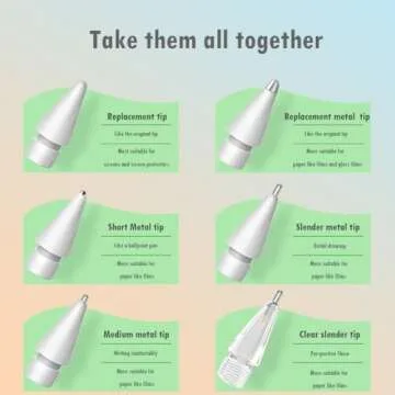 SIXFU Durable Replacement Tips for Apple Pencil - 6 PCS