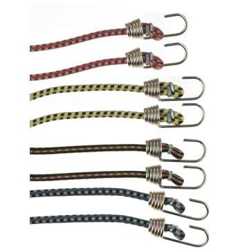 Keeper - 10" Mini Bungee Cords in Assorted Colors, 8 Pack