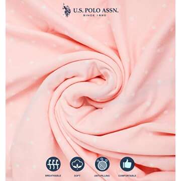 U.S. Polo Assn. Women’s Elegant Pajama Set - Light Pink