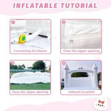 Durable 13FT White Bounce House for Parties and Events