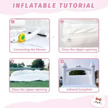 Durable 13FT White Bounce House for Parties and Events