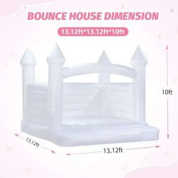 Durable 13FT White Bounce House for Parties and Events