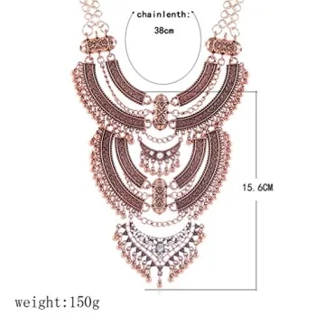 Ufraky Vintage Ethnic Tribal Choker Necklace Bohemian Jewelry