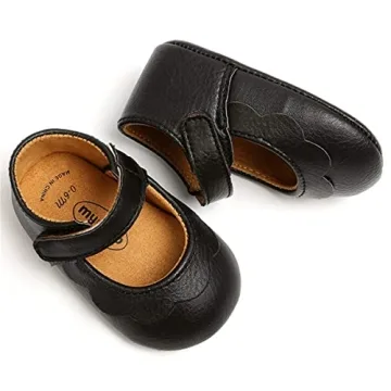 LAFEGEN Baby Girls Mary Jane Flats Non-Slip Soft Sole Shoes