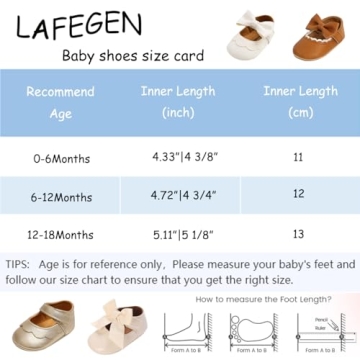 LAFEGEN Baby Girls Mary Jane Flats Non-Slip Soft Sole Shoes